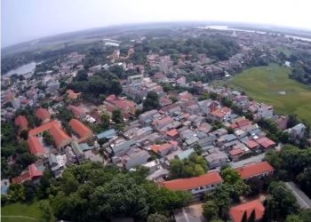 Một góc thị xã Phú Thọ nhìn từ trên cao