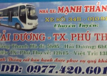 Xe khách Mạnh Thắng, Hài Dương - Phú Thọ