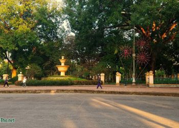 Vườn hoa trung tâm thị xã Phú Thọ