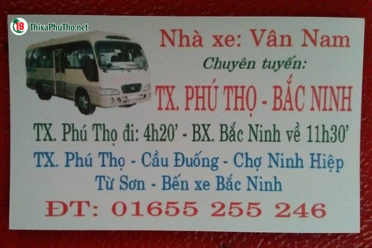 Xe khách tuyến Phú Thọ - Bắc Ninh