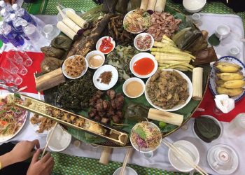 Đặc sắc “cỗ lá” của người Mường ở Phú Thọ