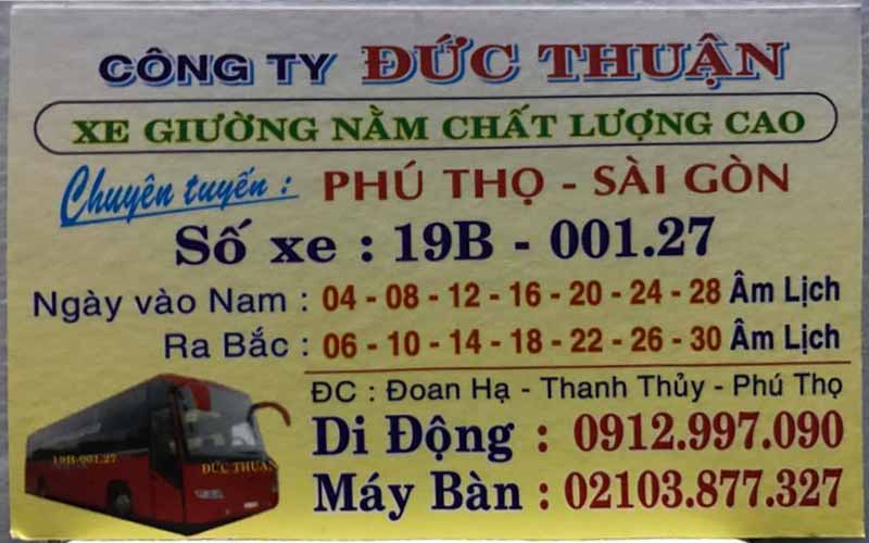 Nhà xe Đức Thuận (Phú Thọ - Sài Gòn - Bình Dương)