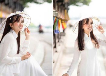 Thiếu nữ Phú Thọ đẹp tựa sương mai trong trang phục áo dài