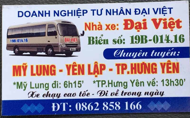 Xe khách tuyến Phú Thọ - Hưng Yên