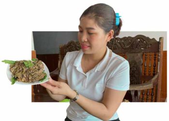 Mục hoa chuối là món ăn dân dã có từ khá lâu đời của người Mường, xã Tân Phú (huyện Tân Sơn, tỉnh Phú Thọ)
