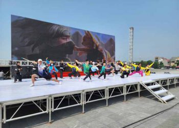 Phú Thọ dựng màn hình siêu to khổng lồ phục vụ hàng vạn người cổ vũ U23 Việt Nam