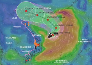 Dự báo hướng đi của bão số 2
