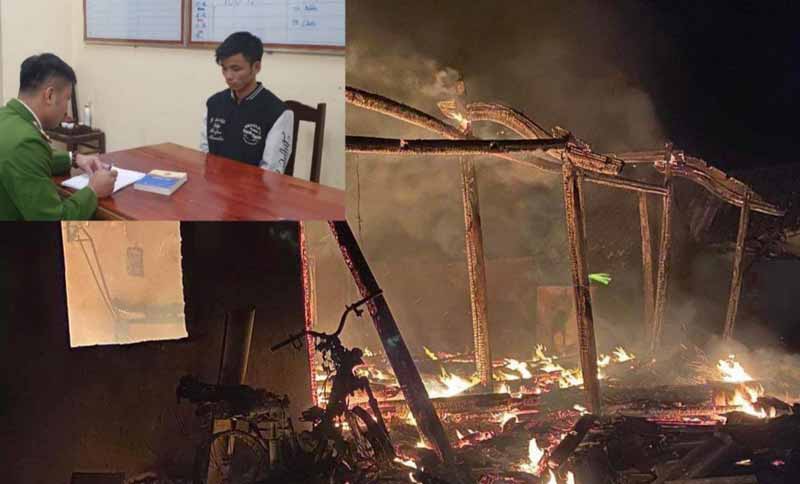 Phú Thọ: Bắt nam thanh niên đốt nhà bạn gái vì mâu thuẫn