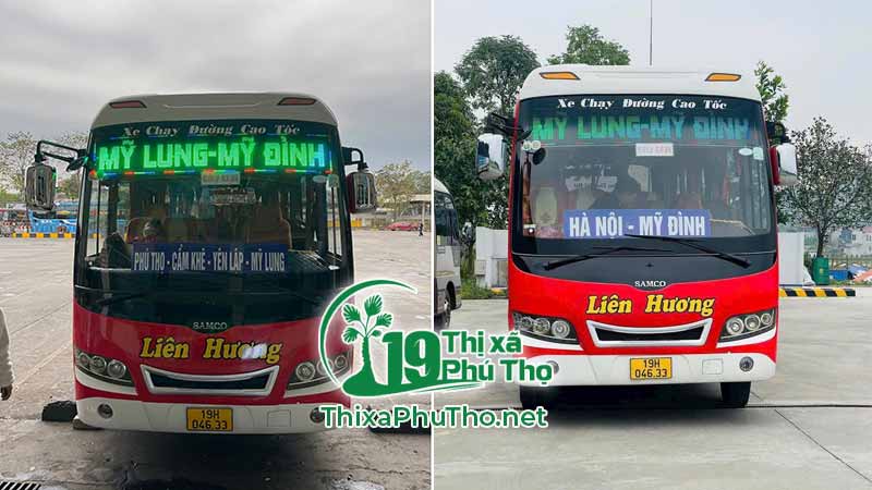Nhà xe Liên Hương Yên Lập Mỹ Đình Hà Nội