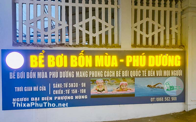 Bể bơi bốn mùa Phú Dương km4 thị xã Phú Thọ